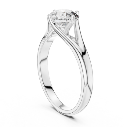 Compass Set Split Shank Solitaire Ring