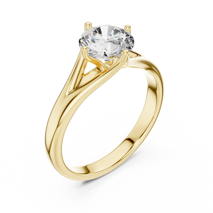 Compass Set Split Shank Solitaire Ring
