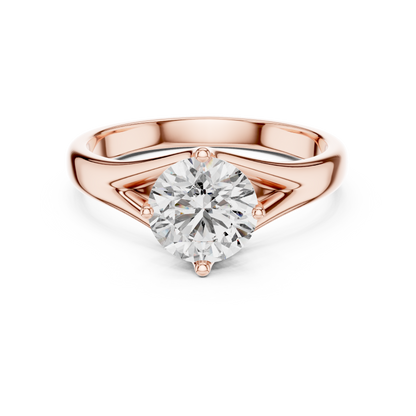 Compass Set Split Shank Solitaire Ring