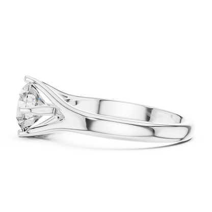 Compass Set Split Shank Solitaire Ring