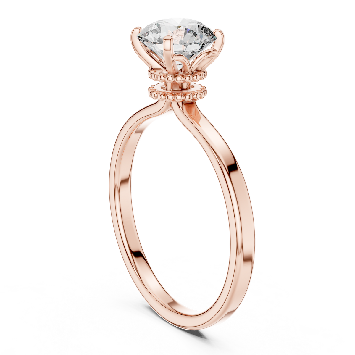Double Veiled Solitaire Ring