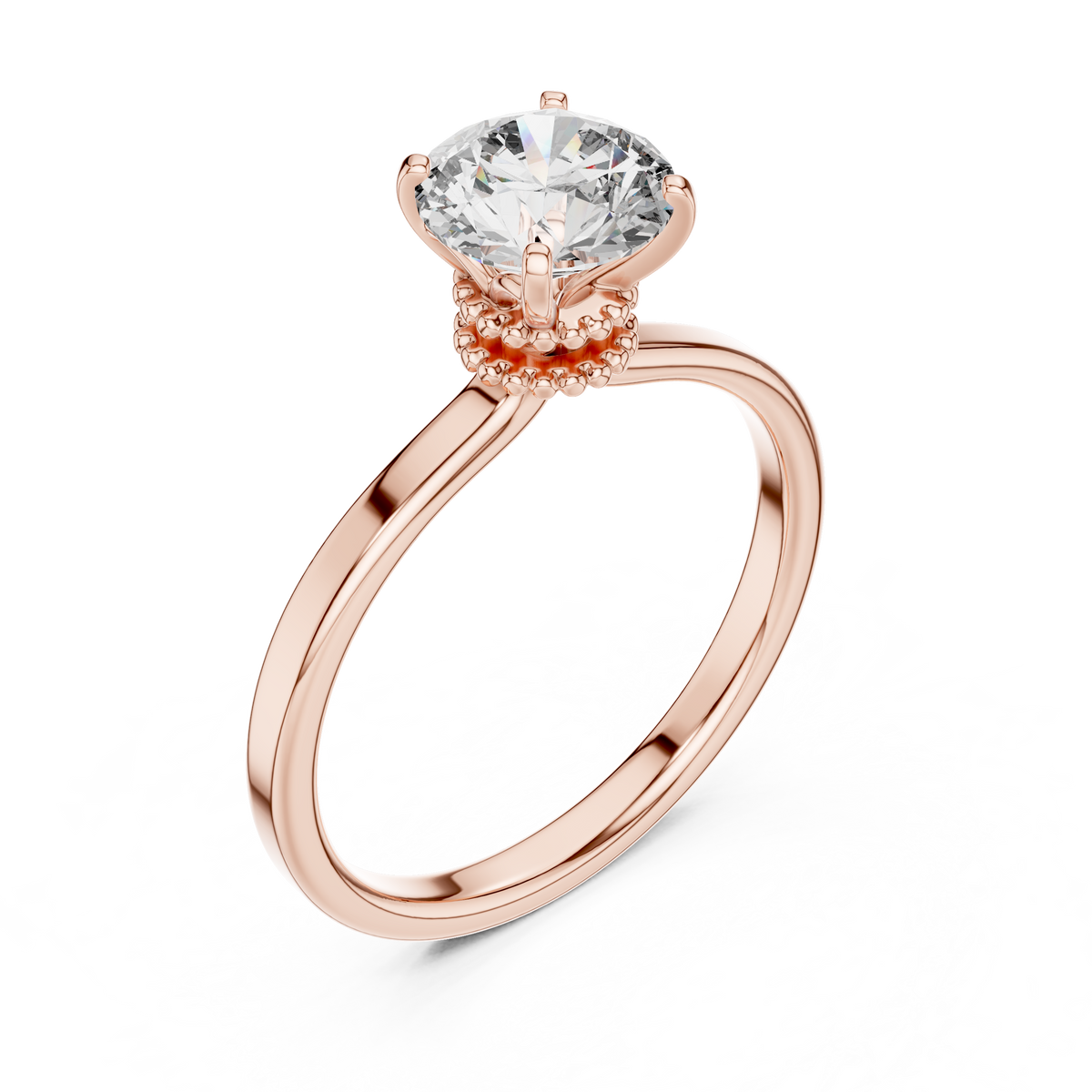 Double Veiled Solitaire Ring