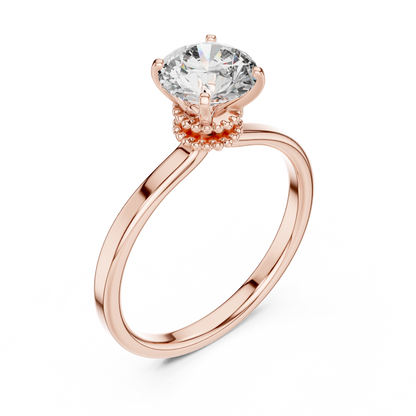 Double Veiled Solitaire Ring