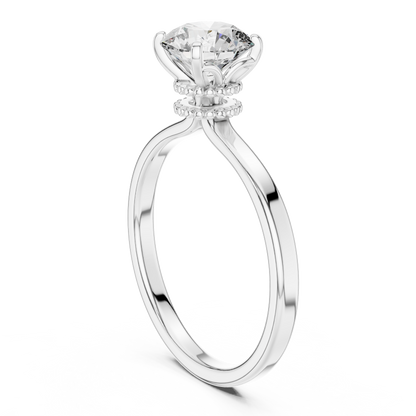 Double Veiled Solitaire Ring