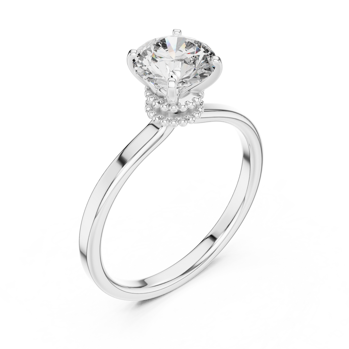 Double Veiled Solitaire Ring