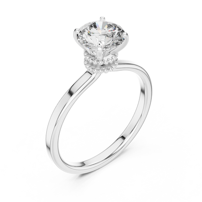 Double Veiled Solitaire Ring