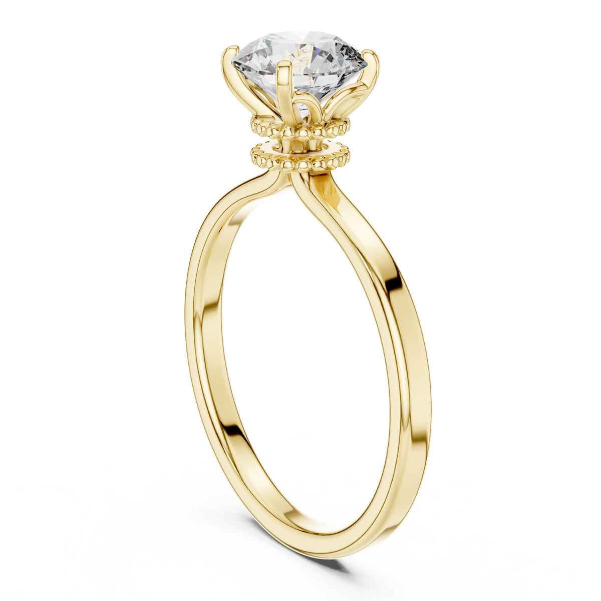 Double Veiled Solitaire Ring