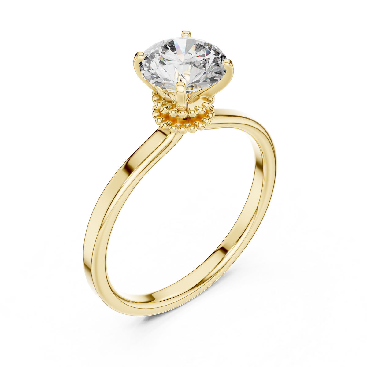 Double Veiled Solitaire Ring