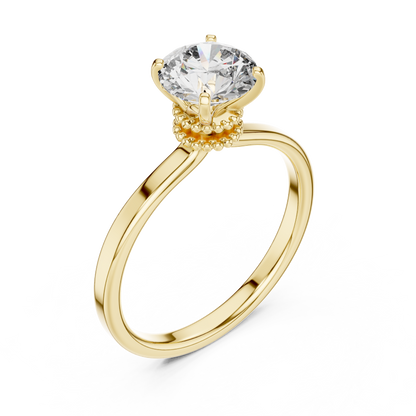 Double Veiled Solitaire Ring