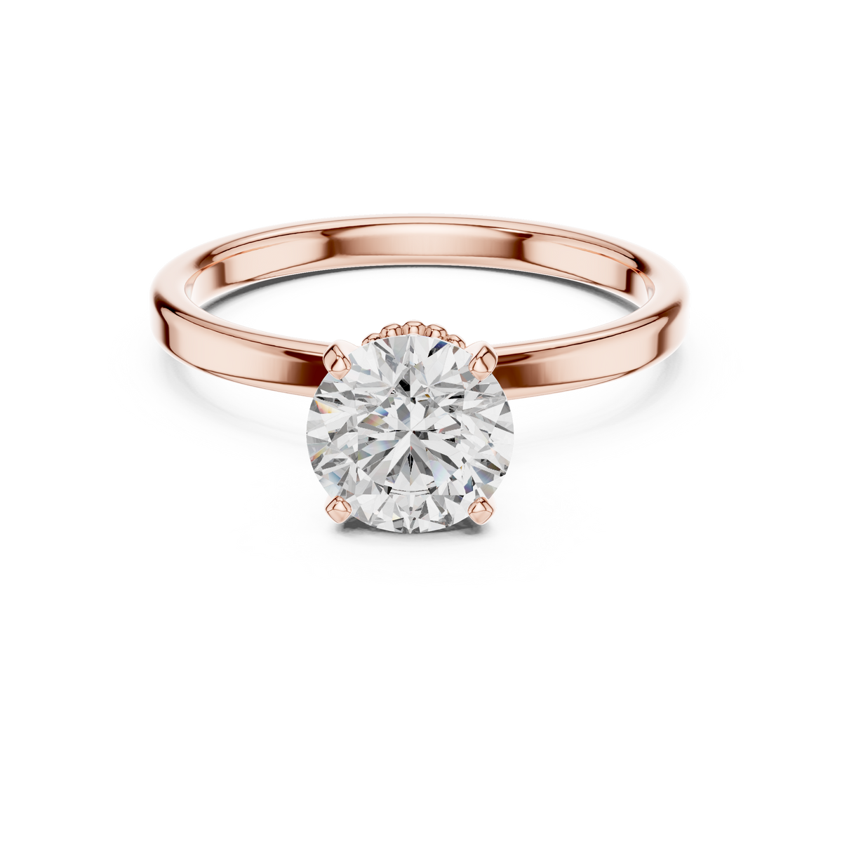 Double Veiled Solitaire Ring