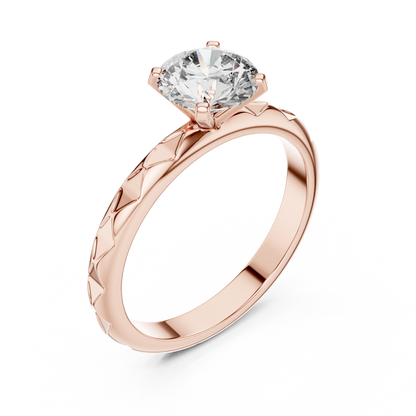 Geometric Solitaire Ring