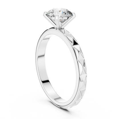 Geometric Solitaire Ring