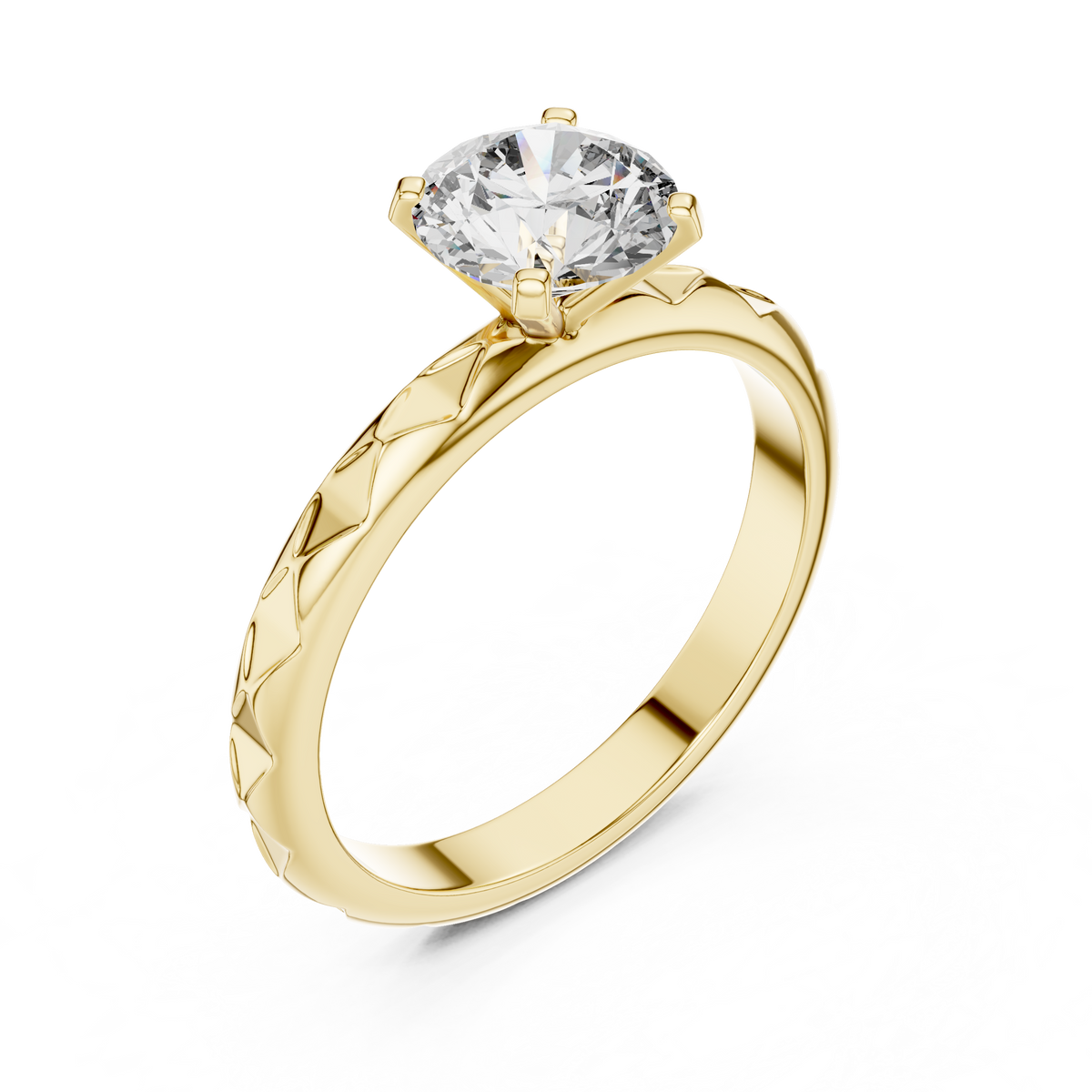 Geometric Solitaire Ring