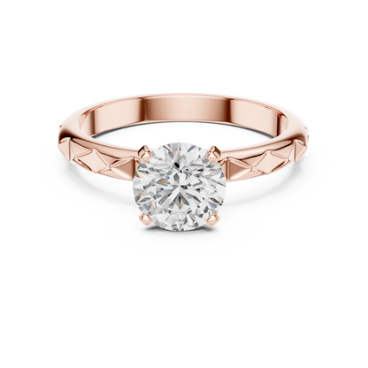 Geometric Solitaire Ring
