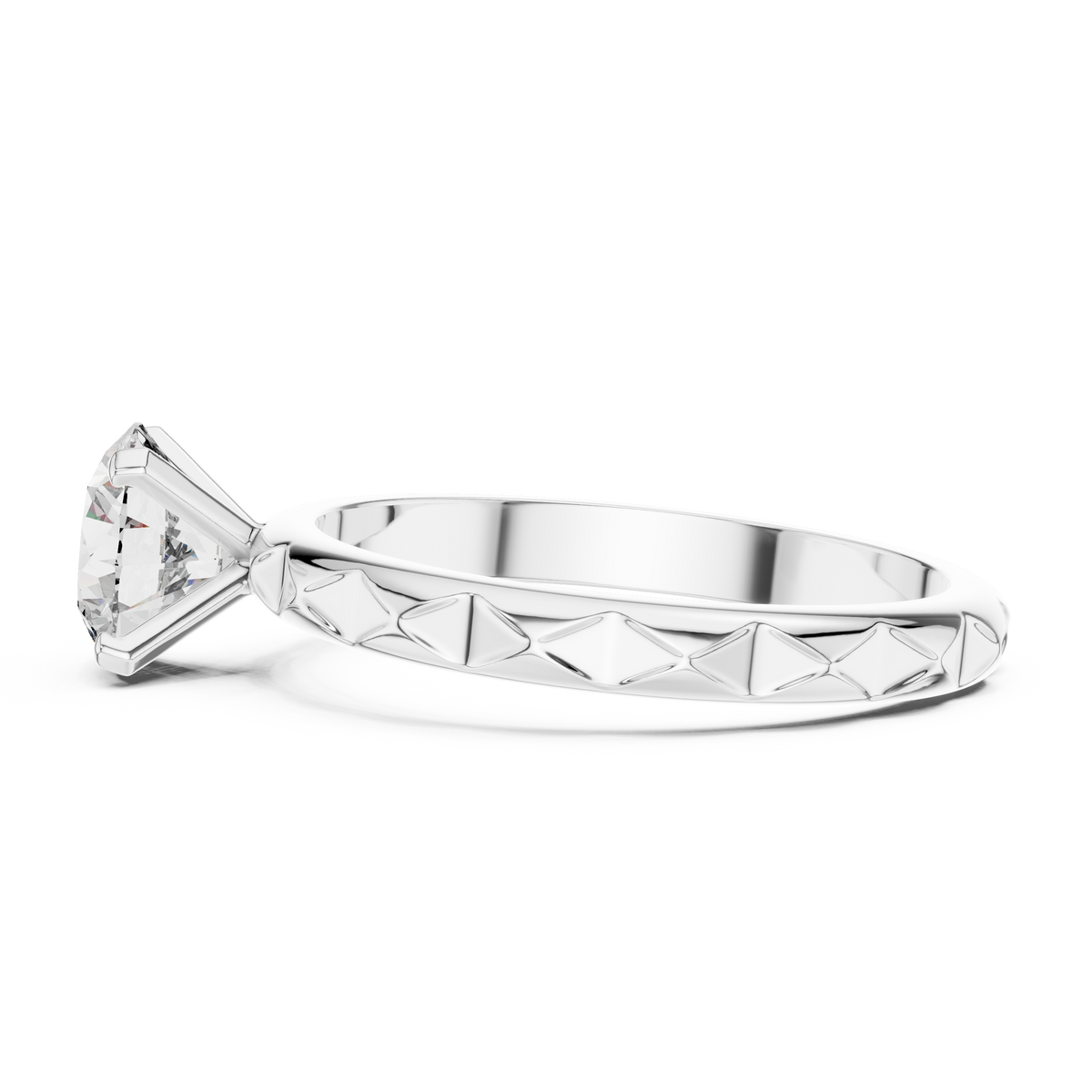 Geometric Solitaire Ring