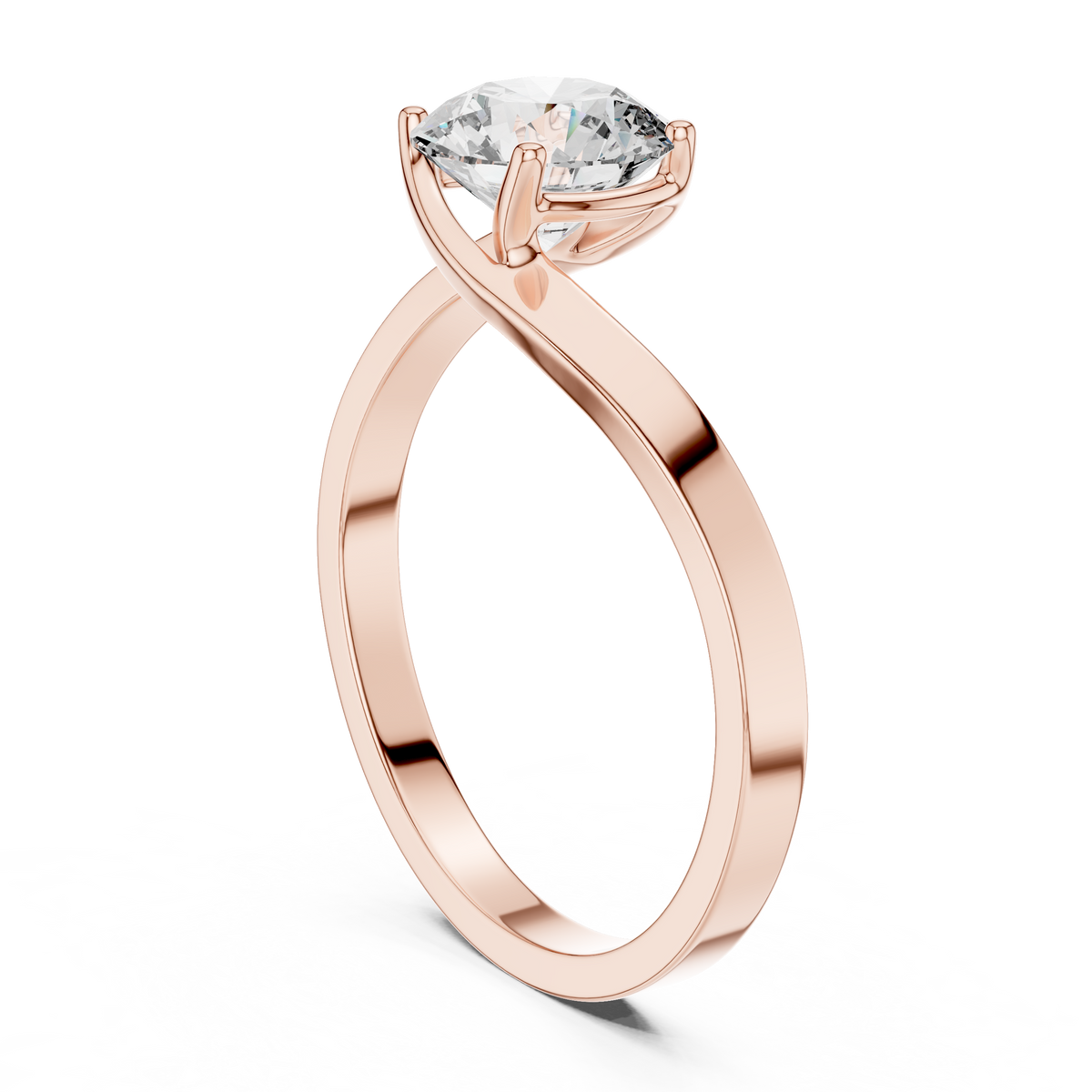 Twirl Solitaire Ring