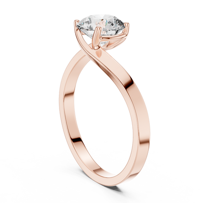 Twirl Solitaire Ring