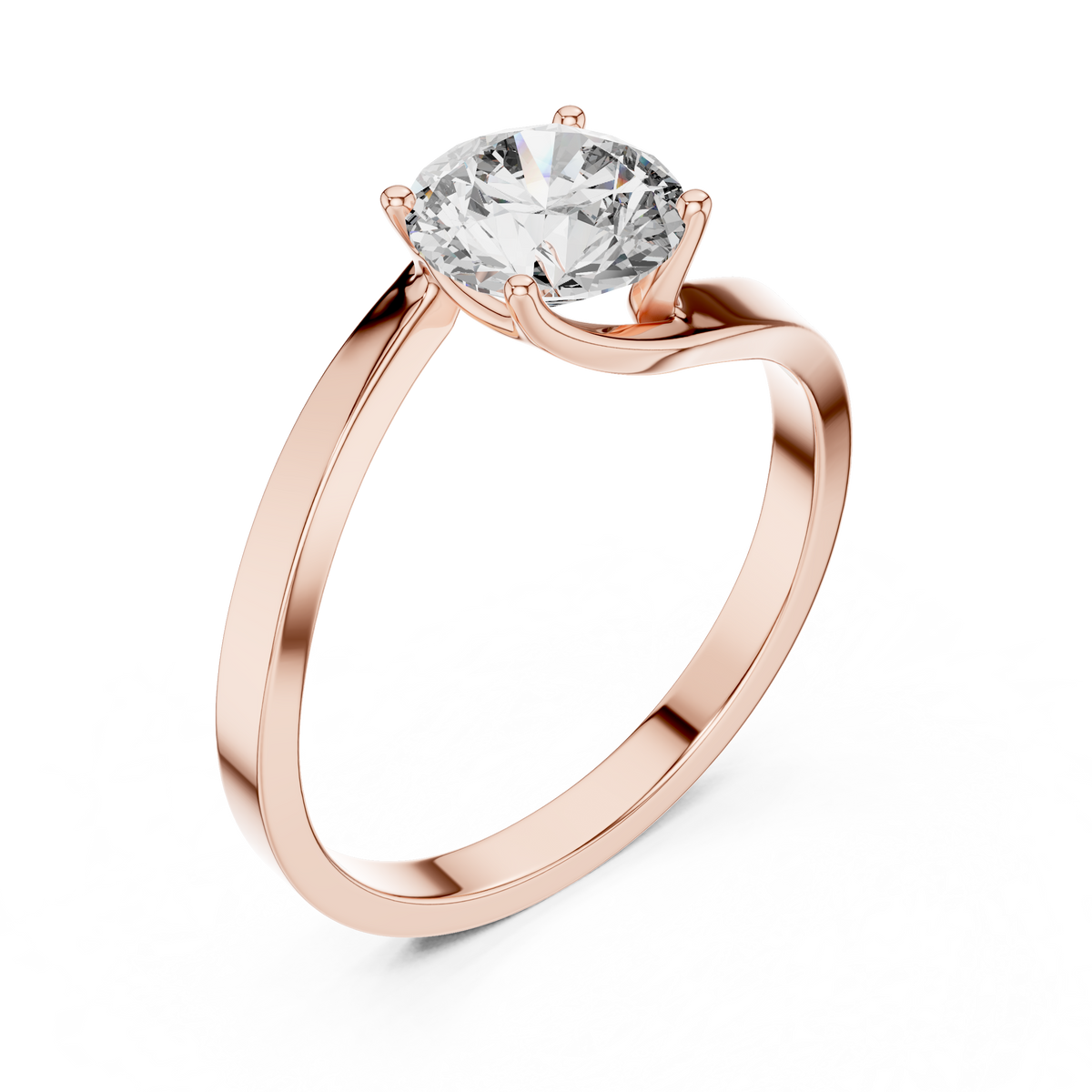 Twirl Solitaire Ring