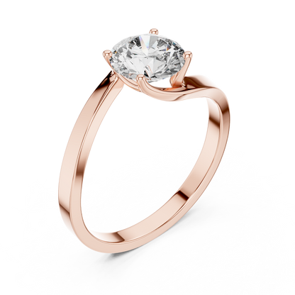 Twirl Solitaire Ring
