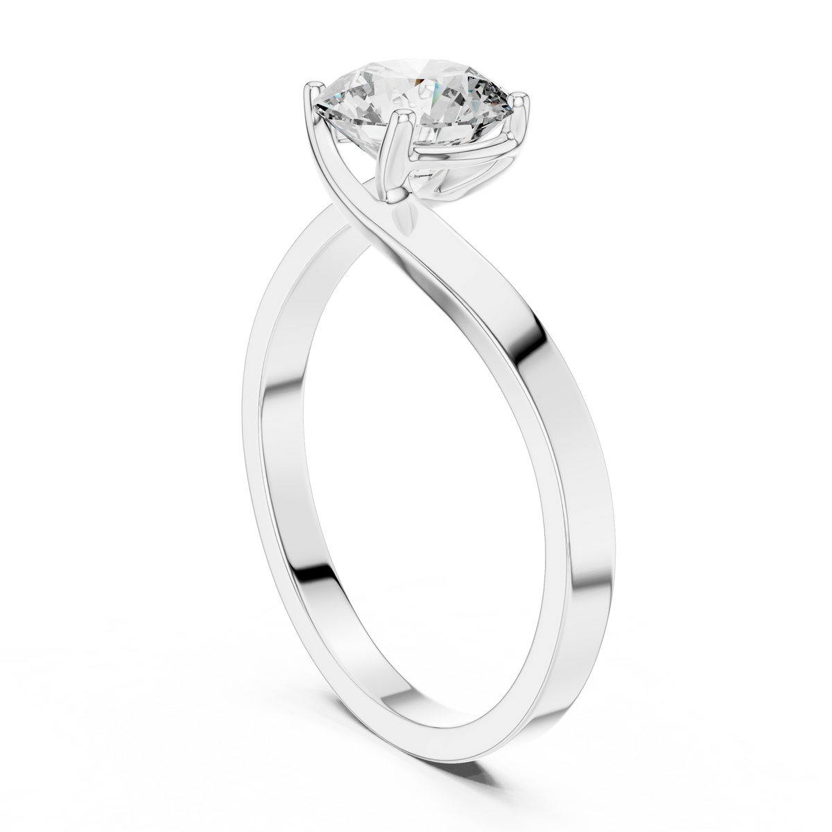 Twirl Solitaire Ring