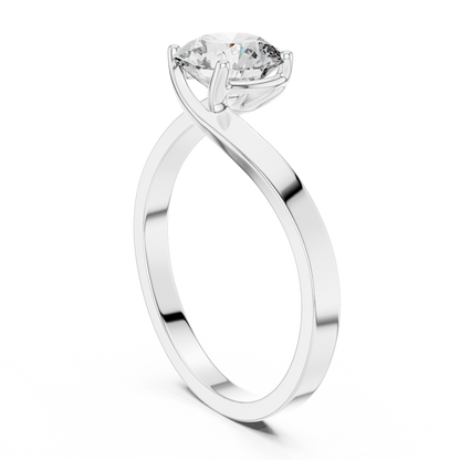 Twirl Solitaire Ring