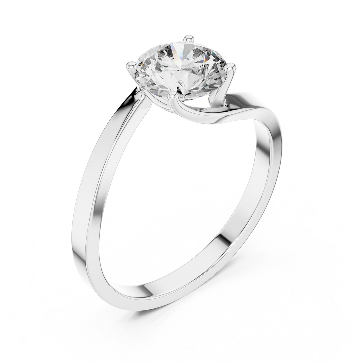 Twirl Solitaire Ring