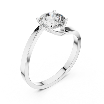 Twirl Solitaire Ring
