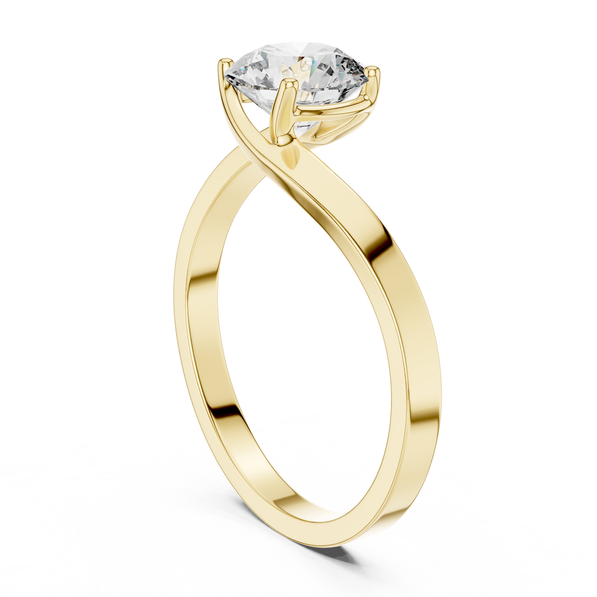 Twirl Solitaire Ring