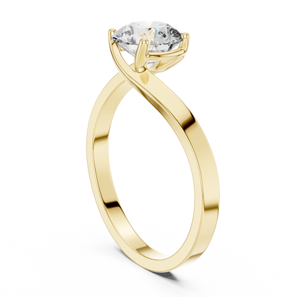Twirl Solitaire Ring