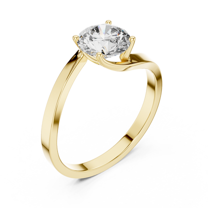 Twirl Solitaire Ring