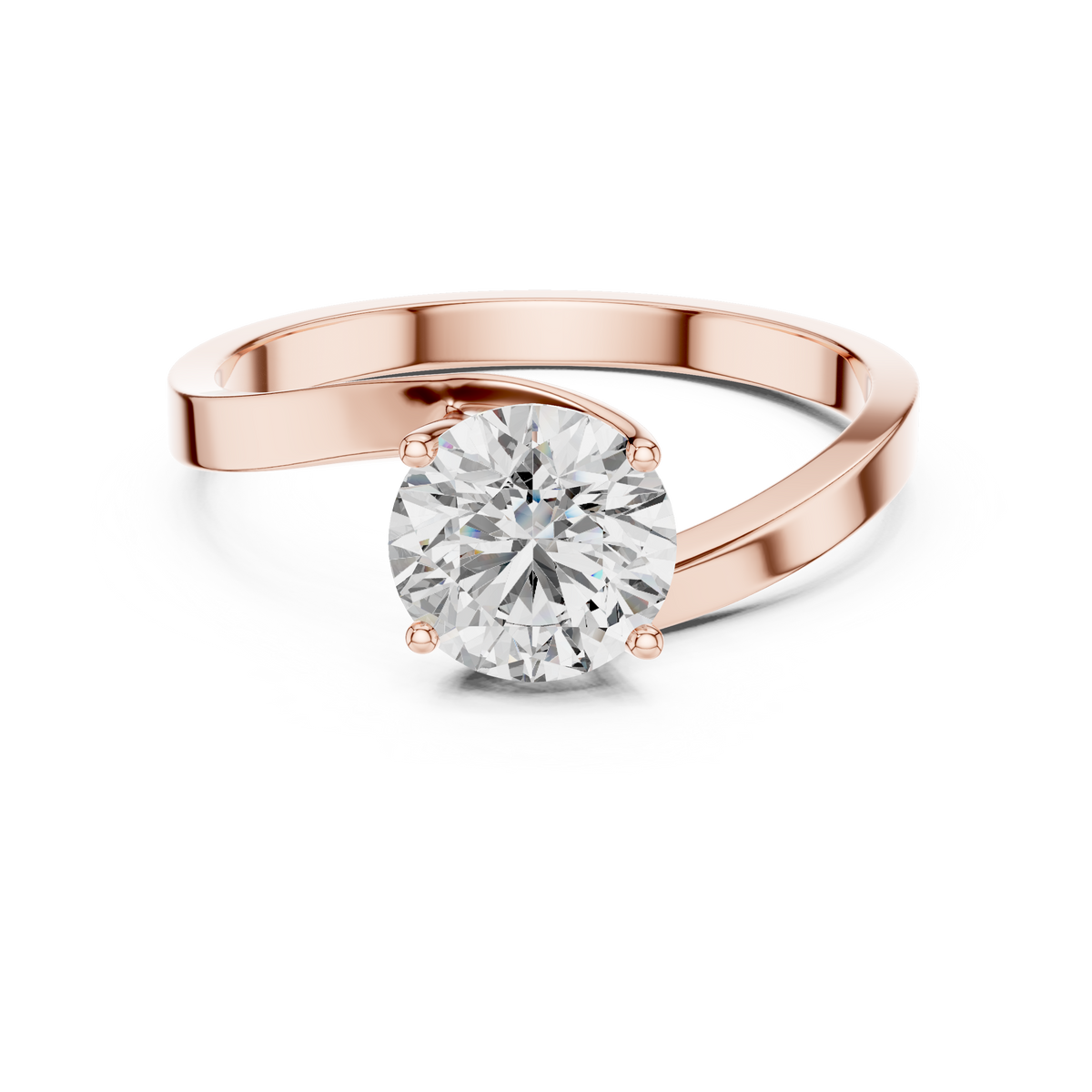 Twirl Solitaire Ring