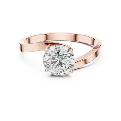 Twirl Solitaire Ring