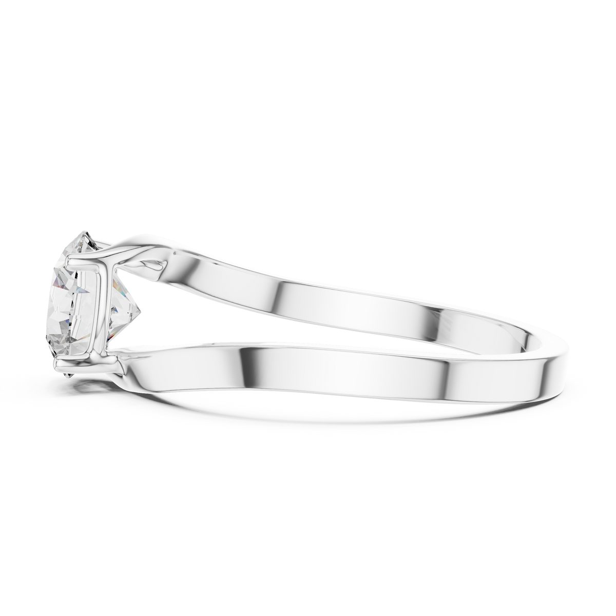 Twirl Solitaire Ring