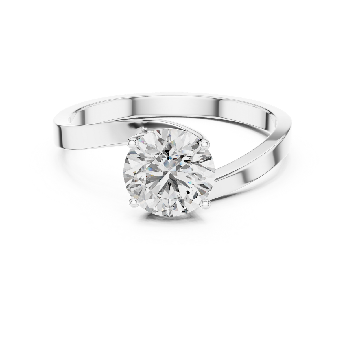 Twirl Solitaire Ring