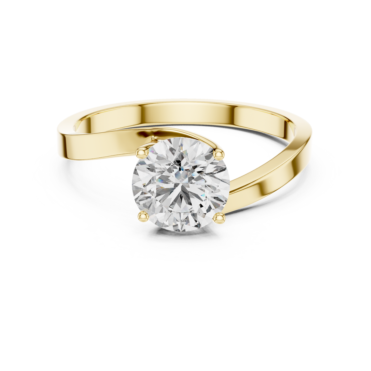 Twirl Solitaire Ring