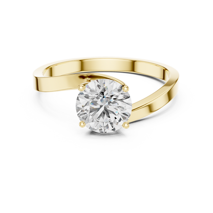 Twirl Solitaire Ring