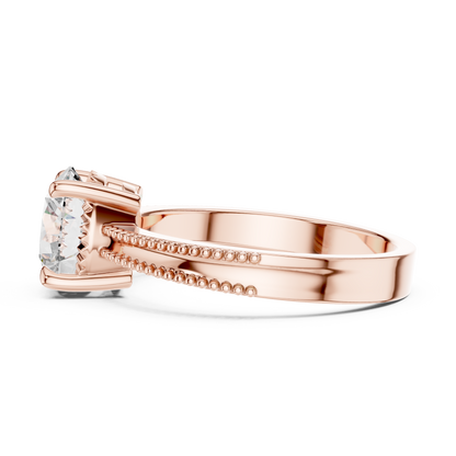 Double Beaded Solitaire Ring