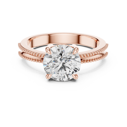 Double Beaded Solitaire Ring
