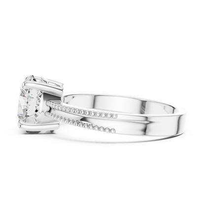 Double Beaded Solitaire Ring