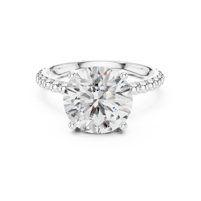 Ribbed Solitaire Ring