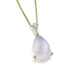 Moonstone Pear Pendant in yellow gold