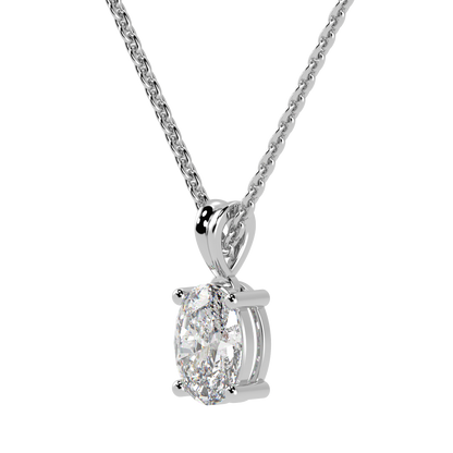 Oval Solitaire Pendant