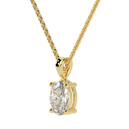 Oval Solitaire Pendant