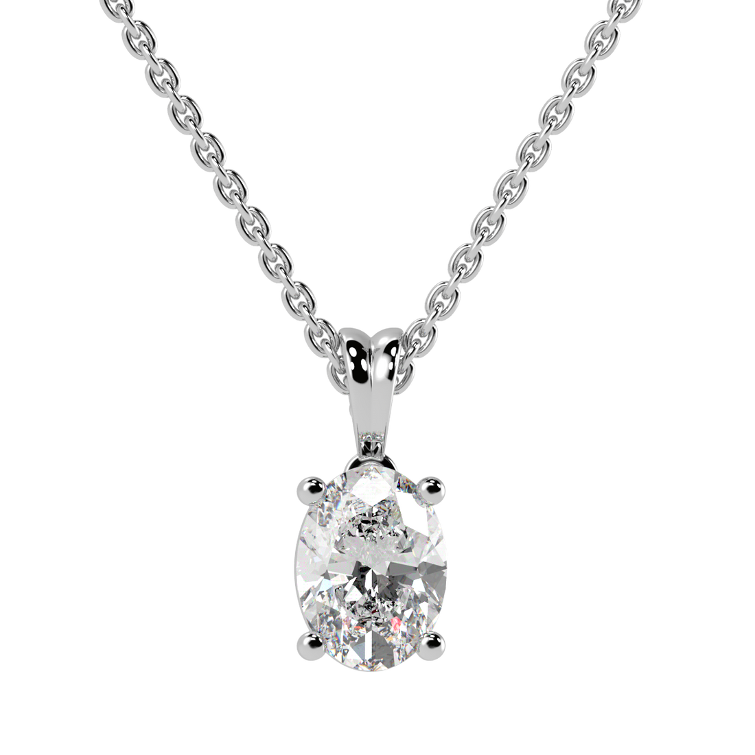 Oval Solitaire Pendant