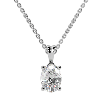 Oval Solitaire Pendant