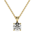 0.25ct Round Solitaire Pendant 18K Yellow Gold