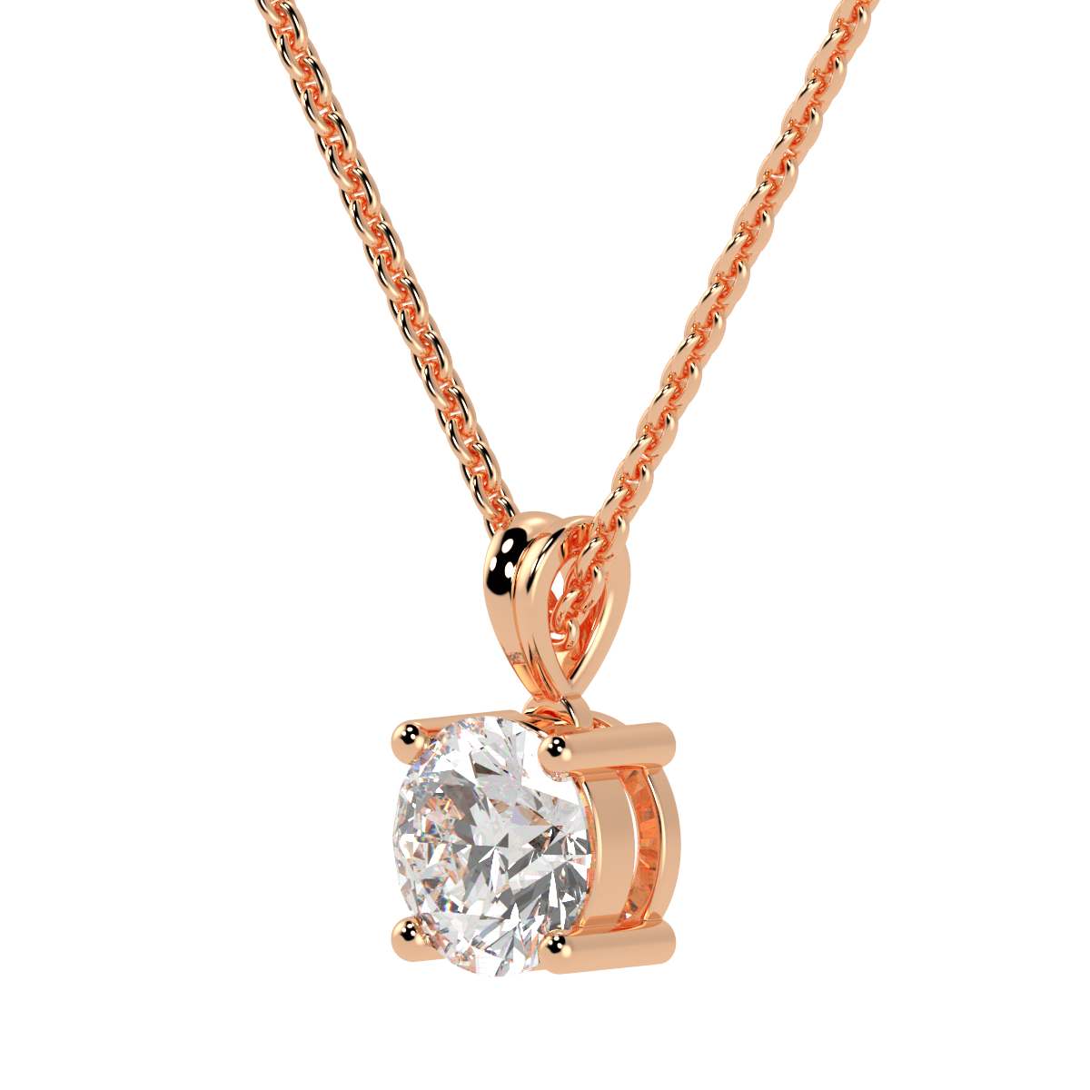 Round Solitaire Pendant