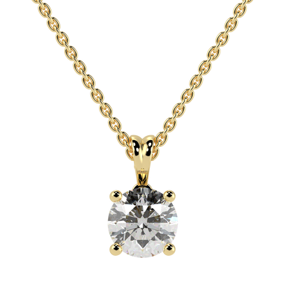 Round Solitaire Pendant