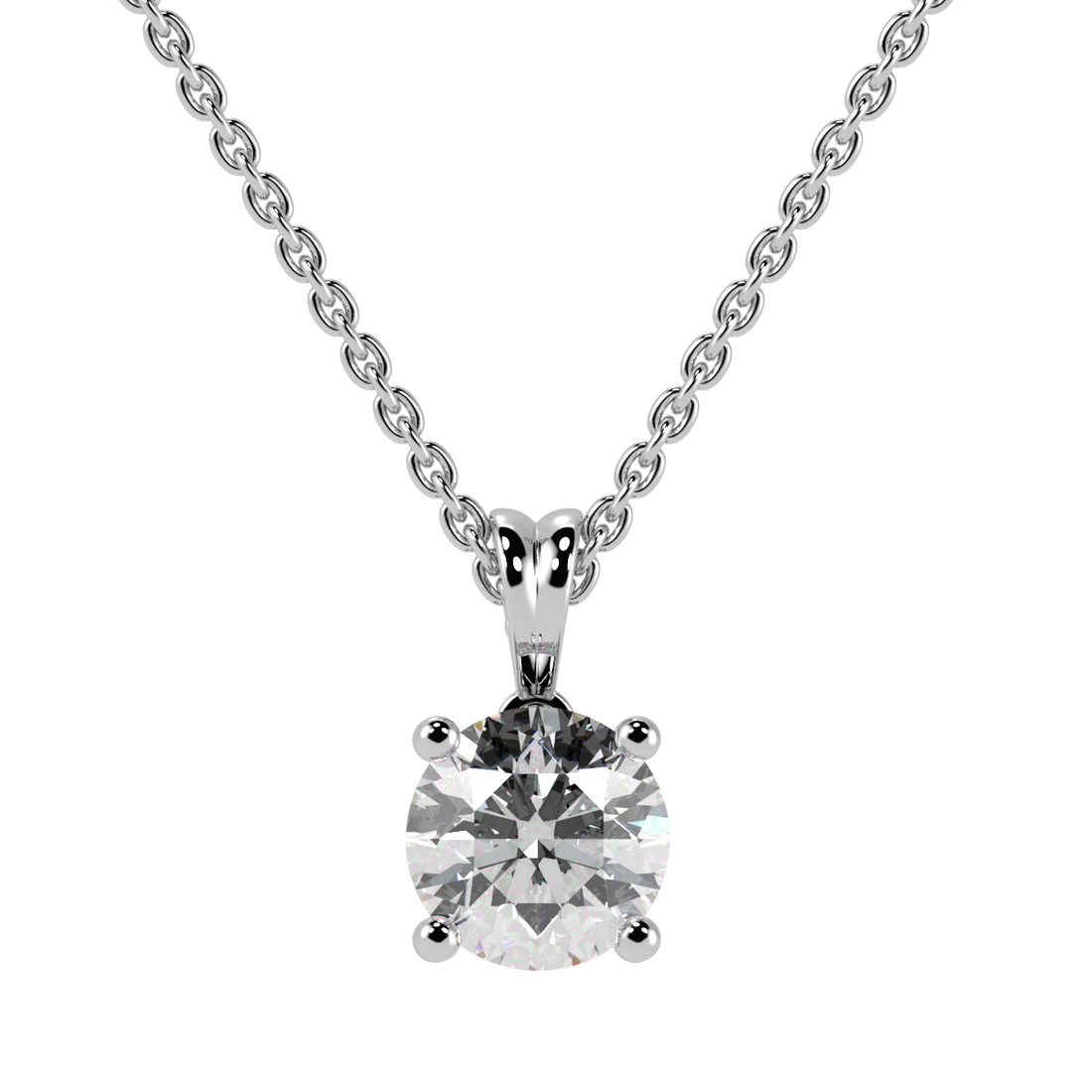 Round Solitaire Pendant