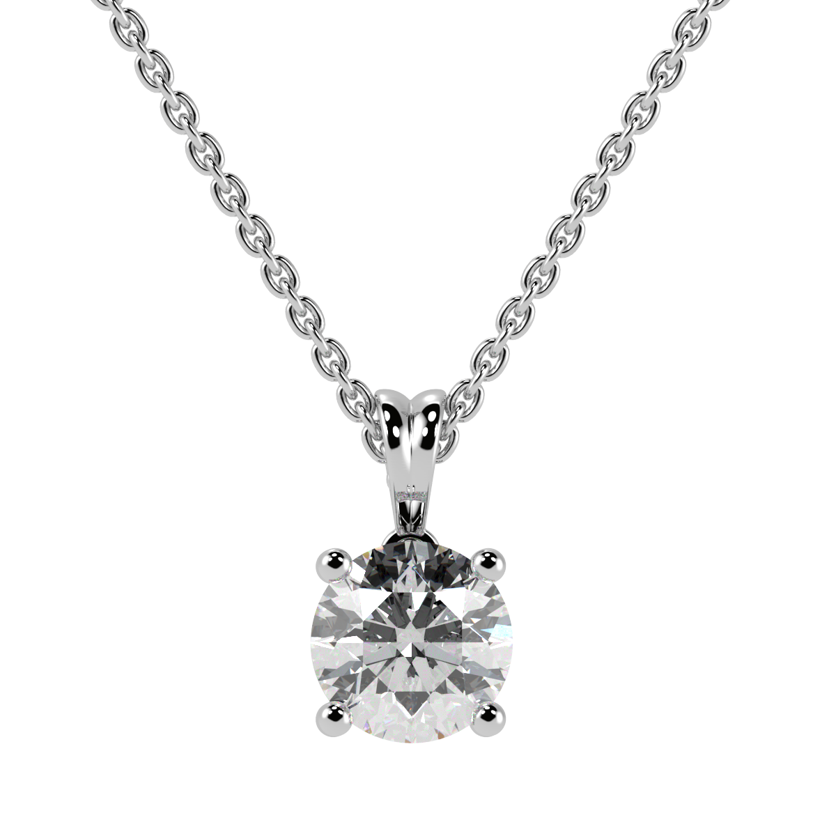 Round Solitaire Pendant